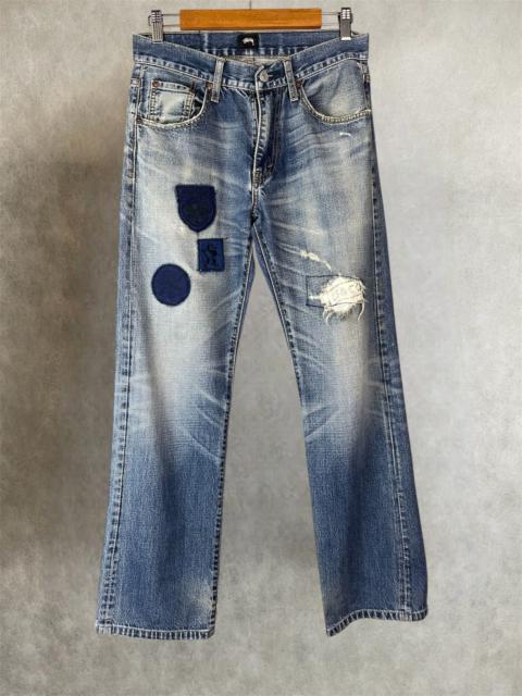 Stüssy 2010 Levis x stussy 501 patched denim pants