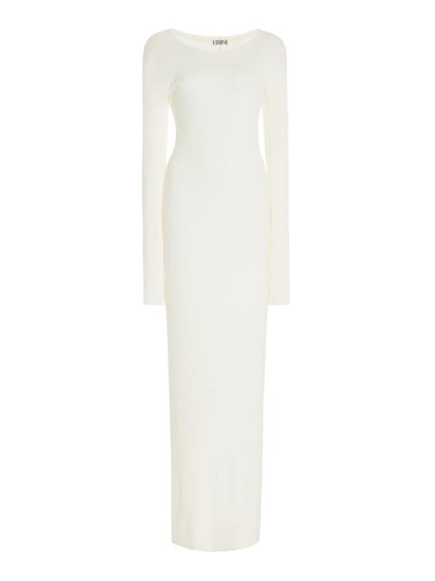 ÉTERNE Cotton-Blend Maxi Dress white