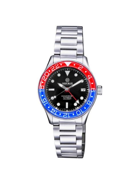 Other Designers Deep Blue Aqua Diver Gmt Automatic Black Dial Men's Watch AQUAGMTBLK