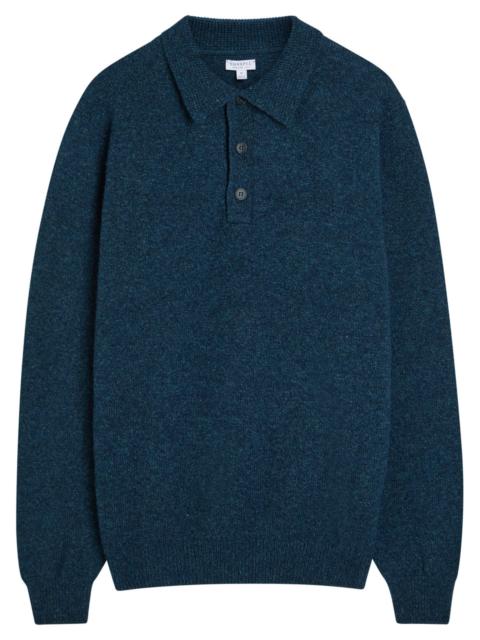 Sunspel Sunspel Melangé Wool Polo Jumper