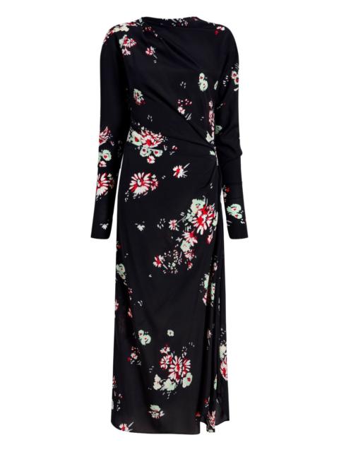 Proenza Schouler floral-print draped asymmetric day dress