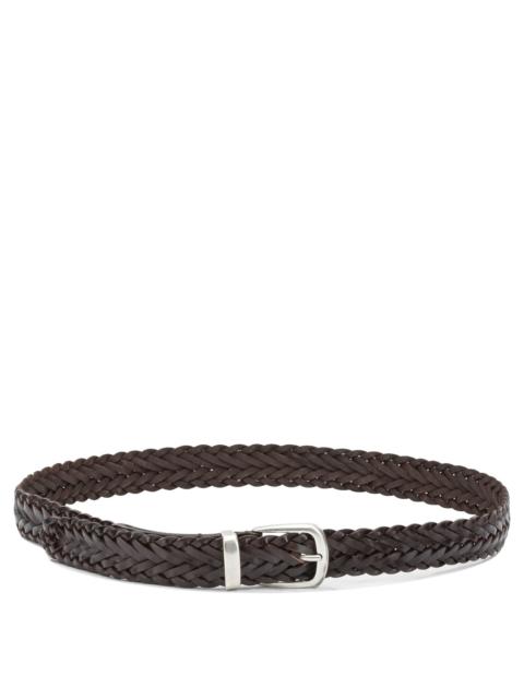 OFFICINE CREATIVE Officine Creative OC Strip Leather Belt Brown