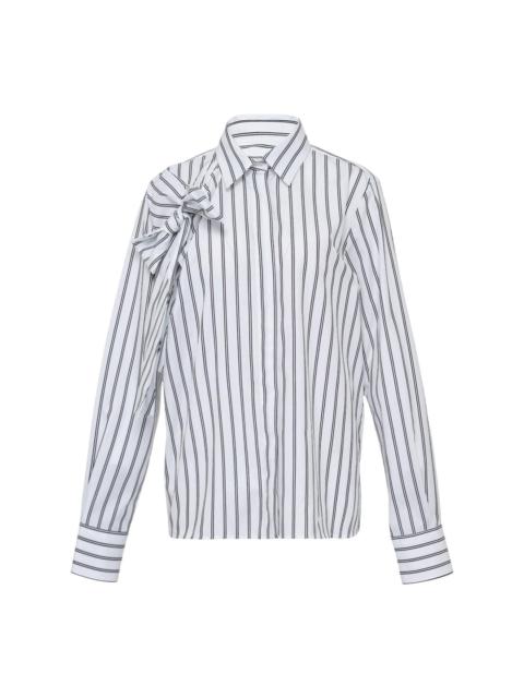 MSGM Side Ribbon Stripe Collar Blouse