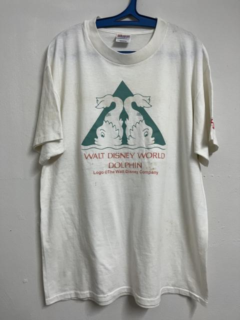 Other Designers Vintage - 💥90s WALT DISNEY WORLD DOLPHIN Single Stitched Polycotton