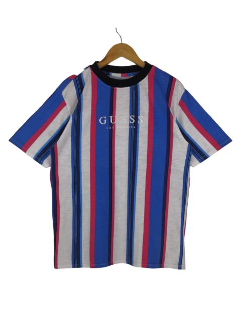 Vintage - Guess T-Shirt Big Logo Embroidery Stripe Guess Tee
