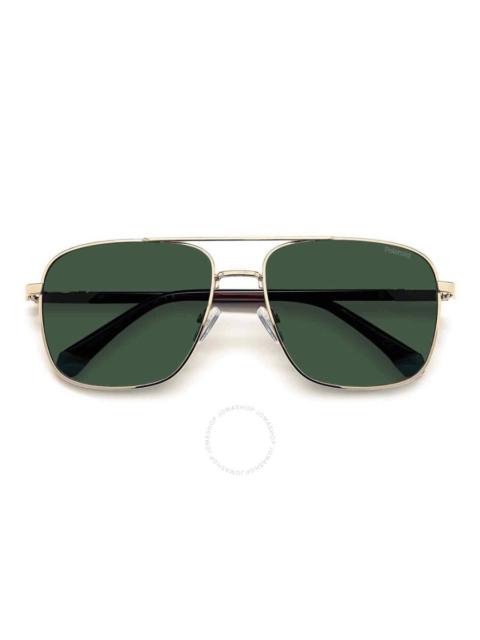 Polaroid - Polaroid Polarized Green Navigator Men's Sunglasses PLD 4128/S/X 0J5G/UC 58