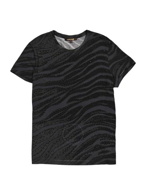 Roberto Cavalli Roberto Cavalli Men's Animalia Print Strass Cotton T-Shirt