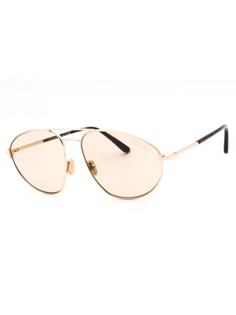 TOM FORD Tom Ford Ken Light Brown Photochromatic Pilot Men's Sunglasses FT1095 28E 60