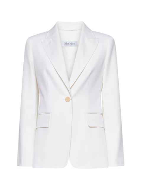 Max Mara Women White Single-Breasted Palchi Blazer