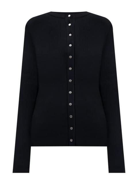 Jil Sander ribbed front-button cardigan