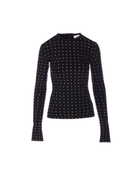 Sportmax Sportmax Women Negus Jersey Scuba Strass Tshirt