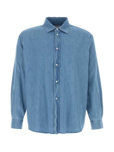 Jil Sander Jil Sander Men Light Blue Chambray Shirt