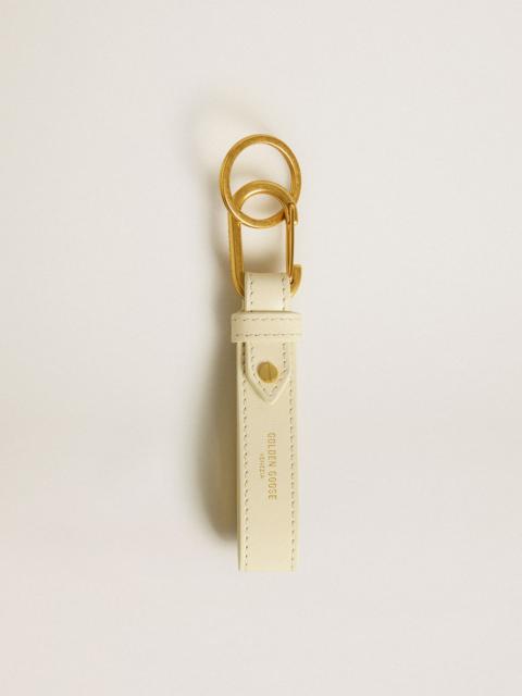 Golden Goose Worn white keyring
