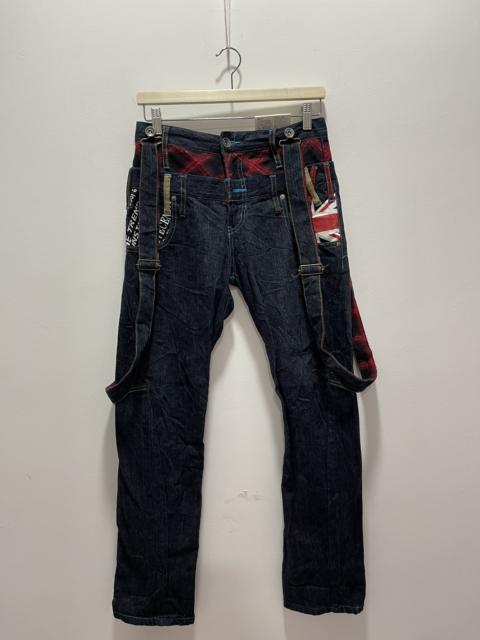Other Designers Vintage - BARCEDOS JAPAN SEDITIONARIES PUNK STYLE WITH SUSPENDER JEANS