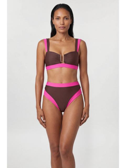 KAREN MILLEN Contrast Trim Bikini Top