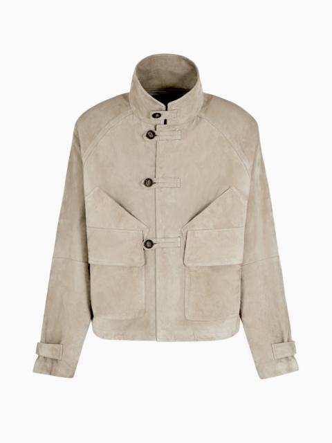 GIORGIO ARMANI BLOUSON IN SUEDE LAMBSKIN