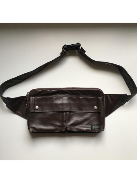 PORTER Yoshida Leather Waist Bag