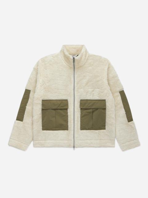 3sixteen Fleece Jacket - Ecru Wool Blend Fleece
