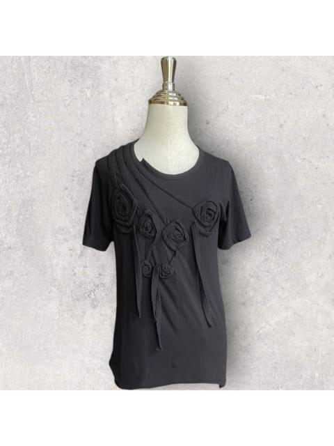 Yohji Yamamoto Yohji Yamamoto Noir Floral Appliqué T Shirt
