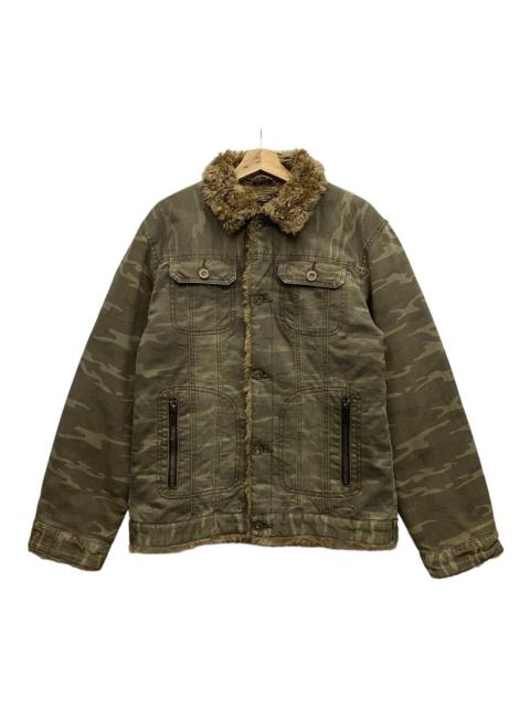 Other Designers Military - VINTAGE JAPANESE KISSMARK CAMOUFLAGE BIKER MOTO HEAVY COAT