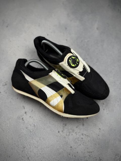 PUMA Vintage Puma Cell Track Spikes Black Gold Rare Running Shoes