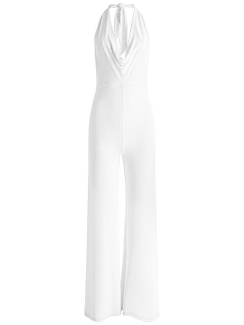 Alice + Olivia COLBY COWL NECK OPEN BACK JUMPSUIT