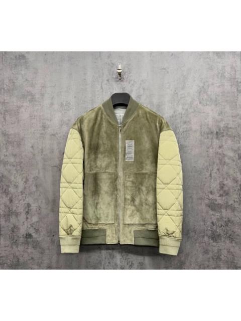 Dior DIOR Suede-Paneled Jacket with Cannage Embroidery and Logo
