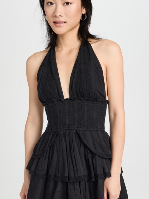 LoveShackFancy Deanna Halter Dress