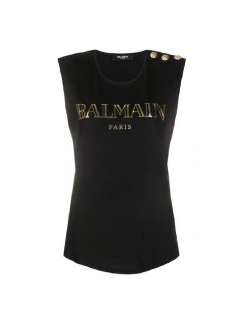 Balmain Balmain Womens Metal Button Vest