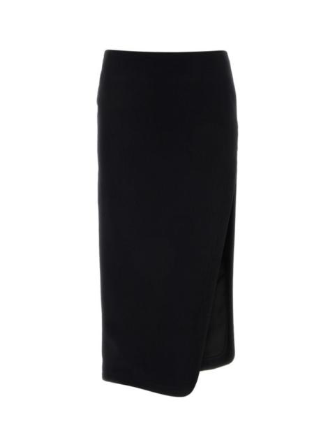 Ann Demeulemeester Ann Demeulemeester Woman Black Felt Oline Skirt