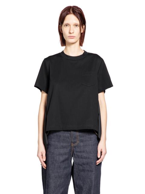 sacai Poplin X Cotton Jersey T-shirt