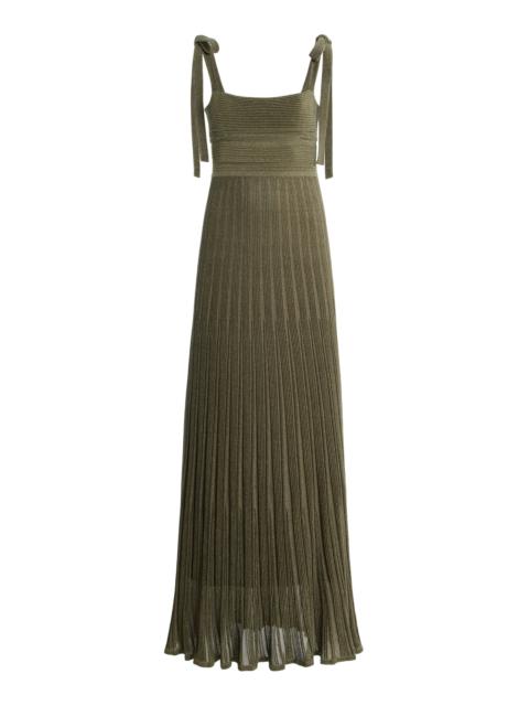 Zimmermann Wanderlust Metallic Maxi Dress green