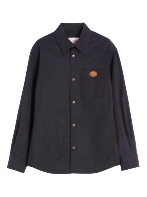 Valentino VLogo Signature-patch shirt jacket
