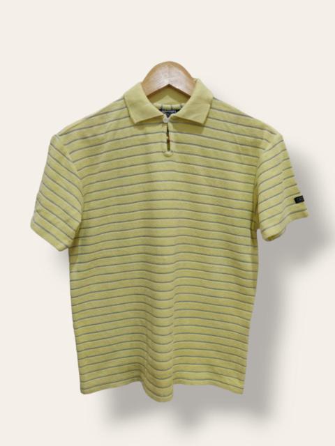 Vintage - Aigle Yellow Striped Made in Japan Polo Tee