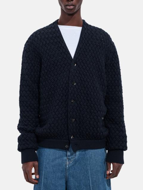Bottega Veneta Bottega Veneta Men Intrecciato Wool Cardigan