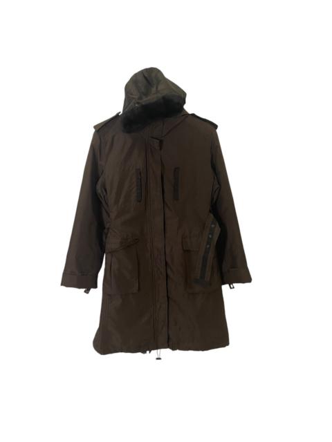 Vintage Balmain Fur Trench Coat Jacket