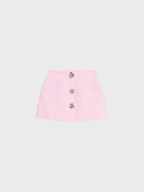 Blumarine DOUBLE CRÊPE SKIRT WITH METAL FLOWERS