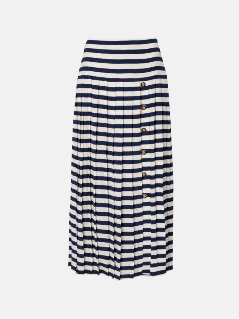 RIXO Lea striped midi skirt
