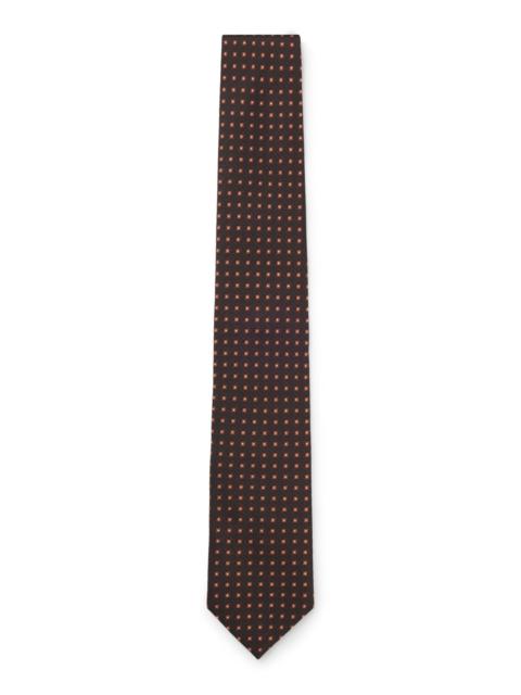 BOSS PATTERNED TIE IN PURE SILK JACQUARD
