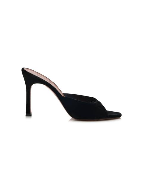 Amina Muaddi Alexa Velvet Mules black