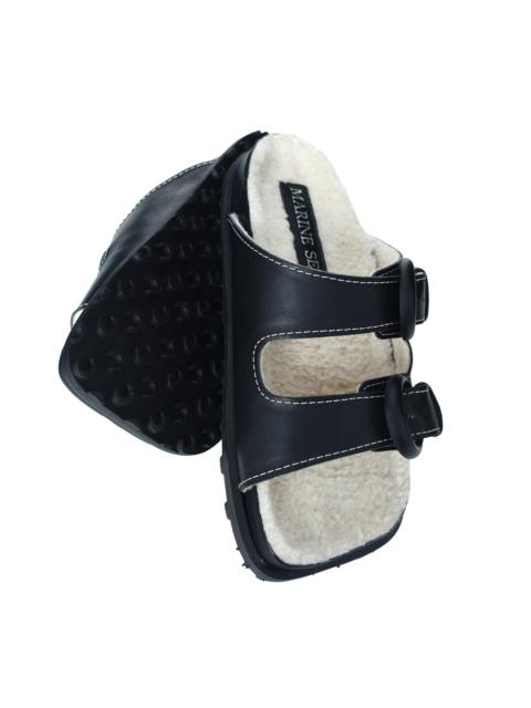 Marine Serre VEGETABLE TANNED SLIDE SANDAL (BLACK)