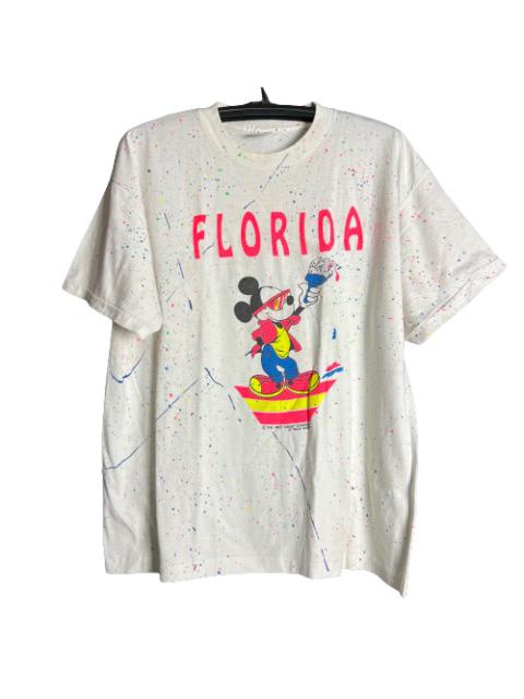 Other Designers Vintage - Vintage 90s Mickey Mouse Painted Shirt 50Cotto 50Polyester