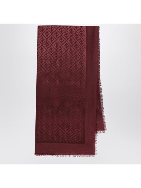 FENDI Fendi Dark Red Silk And Wool Shawl Women