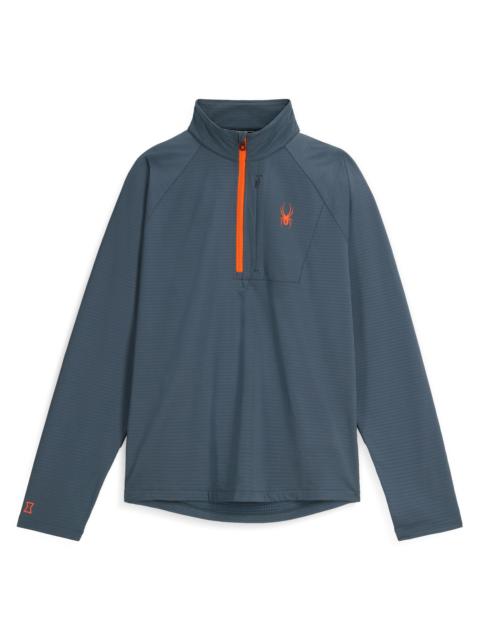 SPYDER Mens Gridweb Half Zip Jacket - Slate Blue
