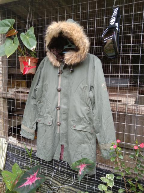 Other Designers Vintage - VINTAGE SMITH'S AMERICANA FAUX FUR HOODIE JACKET
