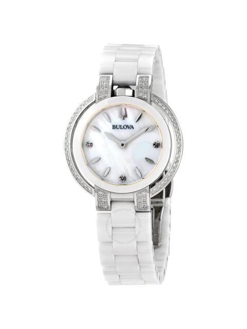 Bulova - Bulova Rubaiyat Mother of Pearl Dial Diamond Ladies Watch 98R265
