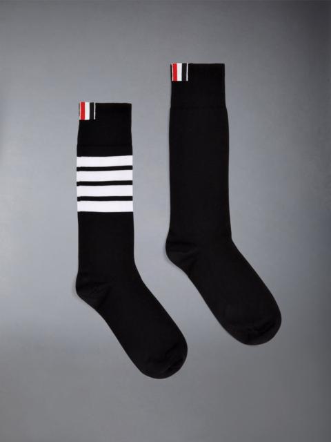 Thom Browne Lightweight Cotton 4-bar Mid Calf Socks