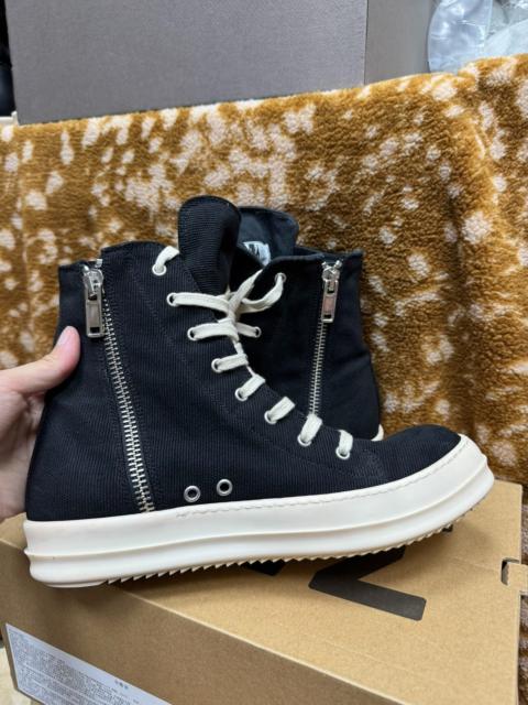 Rick Owens Rick Owens DRKSHDW High-Top Canvas Sneakers Black