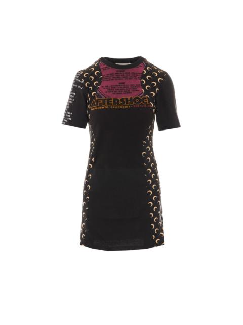 Marine Serre Marine Serre Women Mini Dress With Moon And Aftershock Print