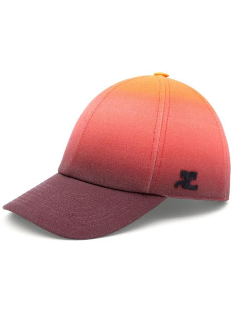 courrèges Shaded Effect Cotton Cap